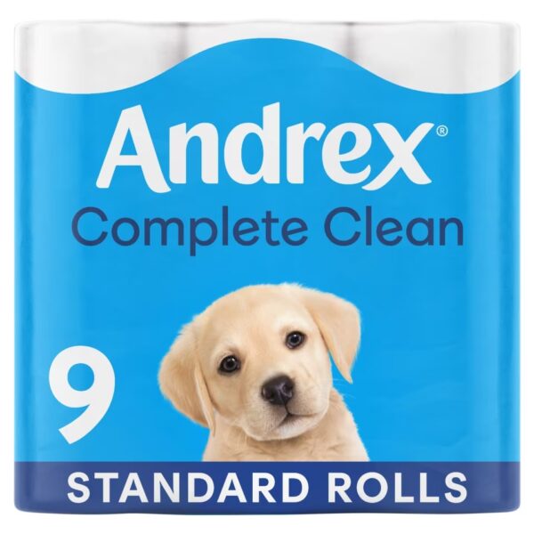 Andrex Complete clean Toilet Tissue 9 Roll £5.49 PMP